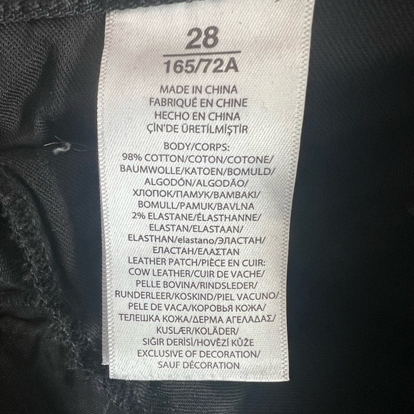 Polo Ralph Lauren | The Waverly Straight‎ High Rise Crop Black Distressed Sz 28 - Picture 4 of 8